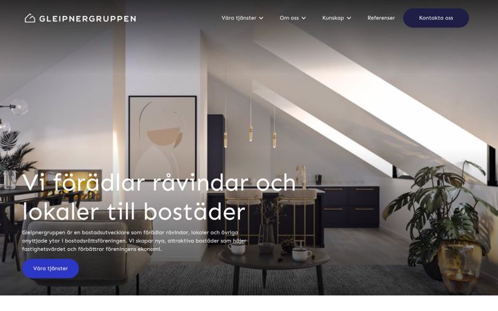 Screenshot of gleipnergruppen.se