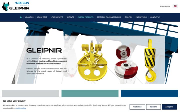 Screenshot of gleipnir.no