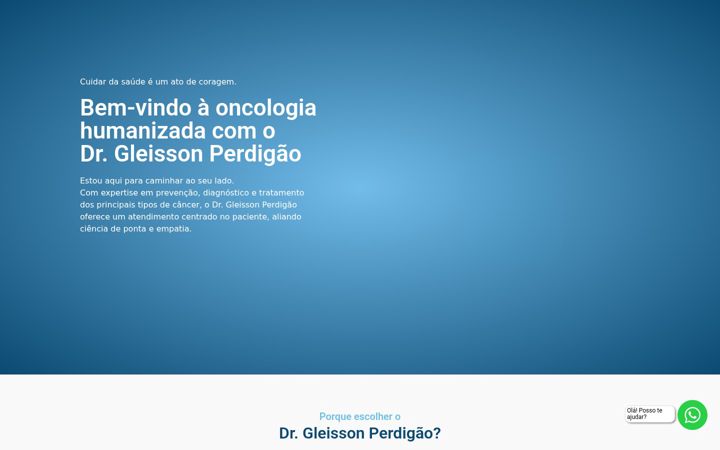Screenshot of gleissonperdigaooncologia.com.br
