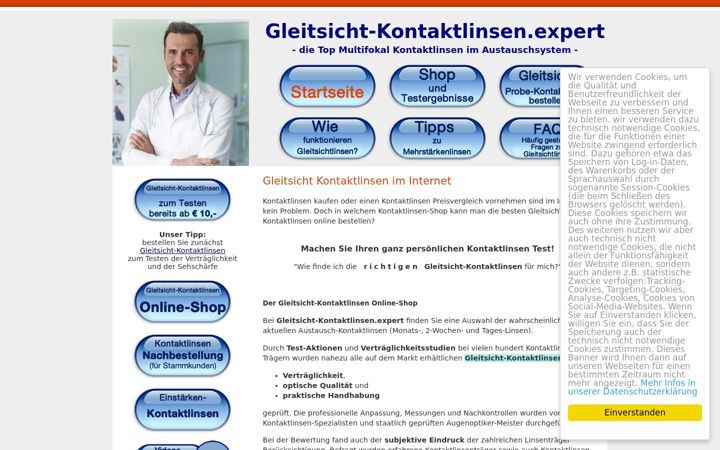 Screenshot of gleitsicht-kontaktlinsen.expert
