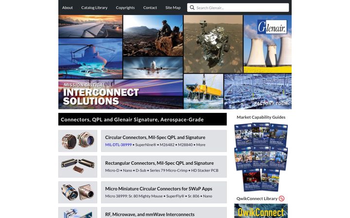 Screenshot of glenair.com