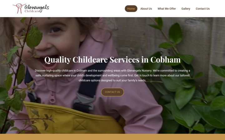 Screenshot of glenangels.co.uk