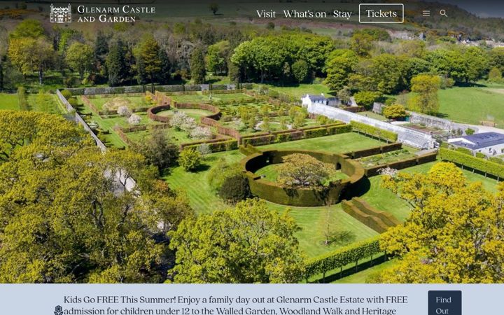 Screenshot of glenarmcastle.com