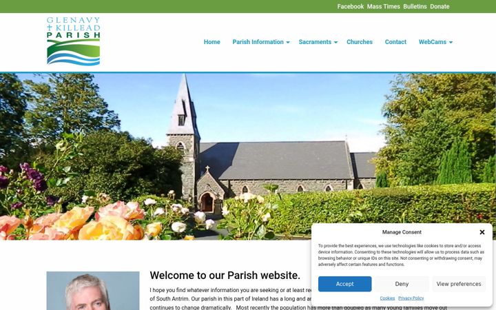 Screenshot of glenavyandkilleadparish.com