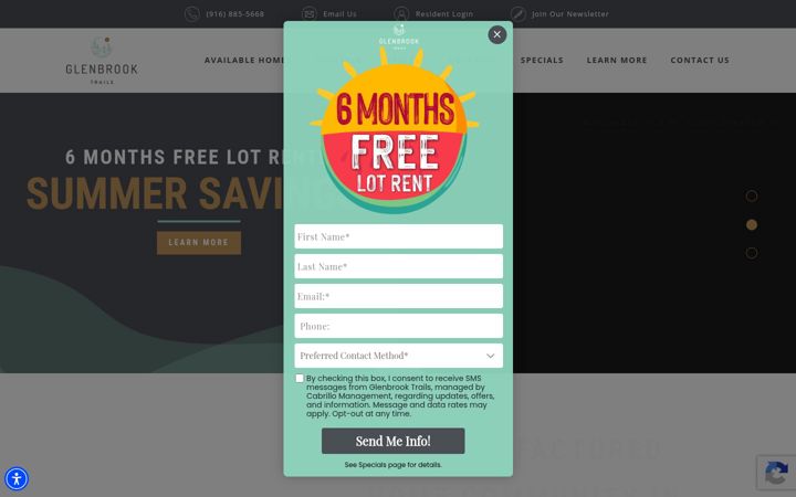 Screenshot of glenbrooktrails.com