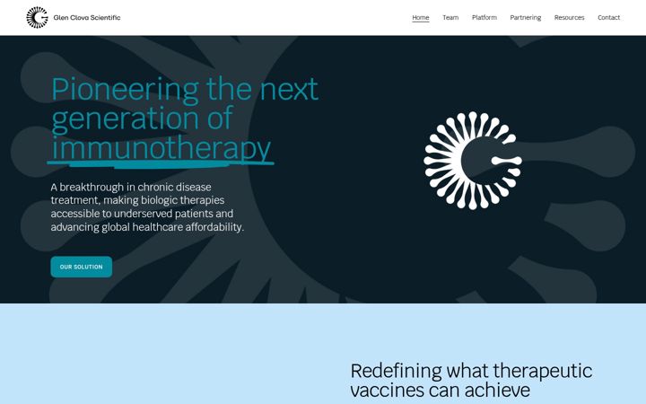 Screenshot of glenclovascientific.com