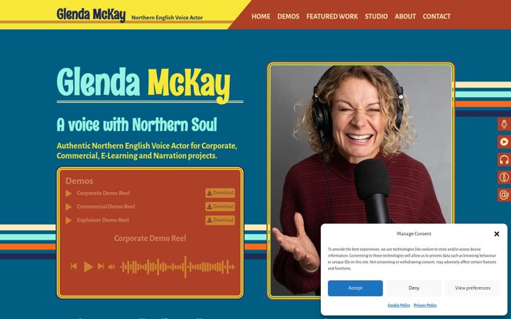 Screenshot of glendamckay.com