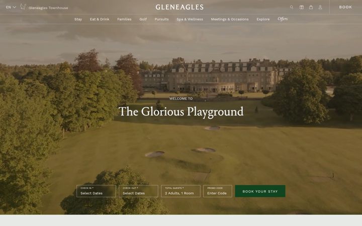 Screenshot of gleneagles.com