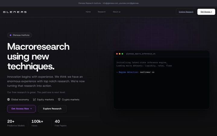 Screenshot of gleneas.com