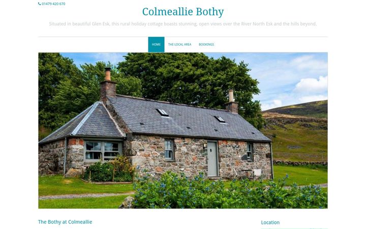Screenshot of gleneskholidaycottage.co.uk