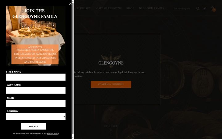 Screenshot stránky glengoyne.com