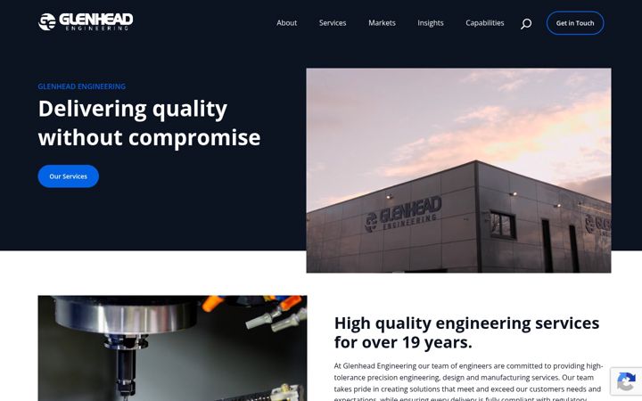 Screenshot of glenheadengineering.co.uk