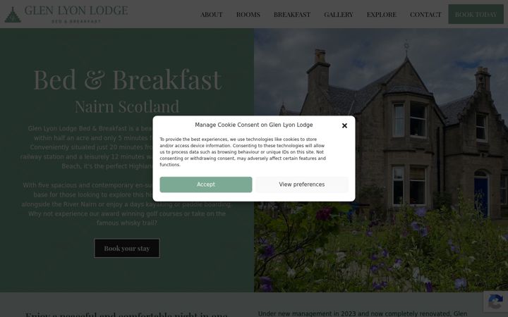 Screenshot of glenlyonlodge.co.uk