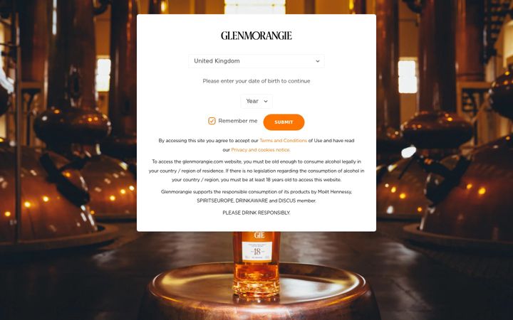 Screenshot of glenmorangie.com