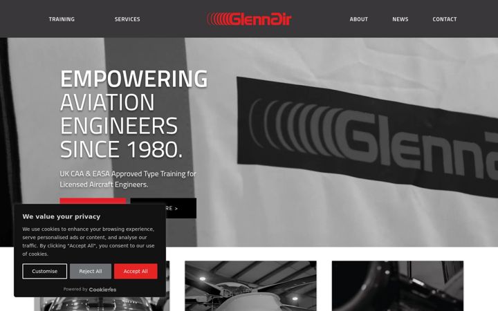 Screenshot of glennair.co.uk