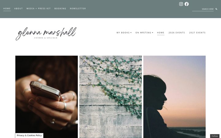 Screenshot of glennamarshall.com