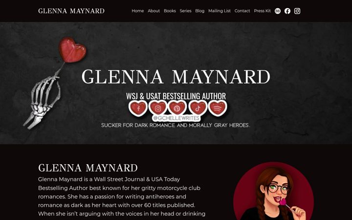 Screenshot of glennamaynard.com