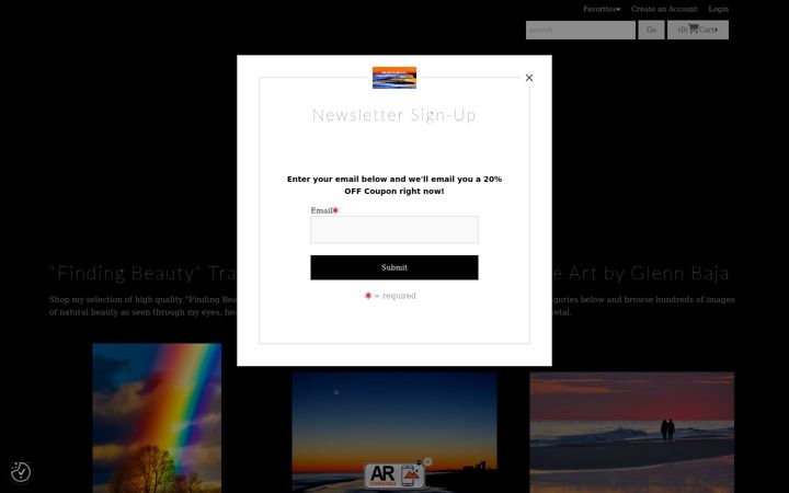 Screenshot of glennbajaphotography.com