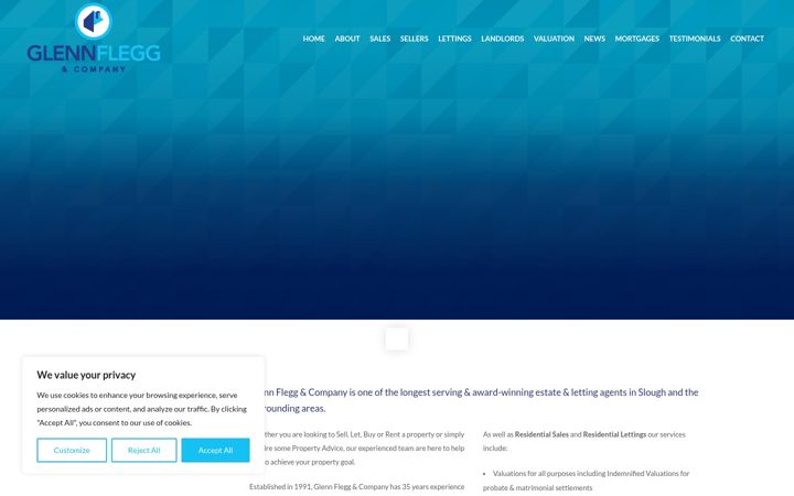 Screenshot of glennflegg.co.uk