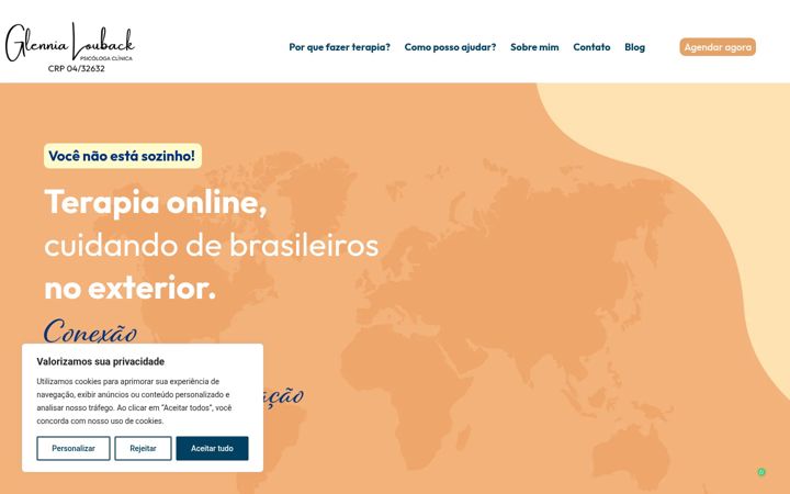 Screenshot of glennialouback.com