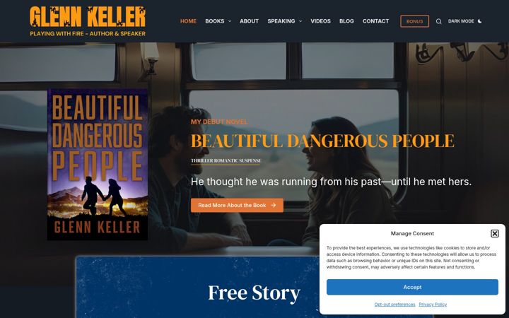 Screenshot of glennkeller.com