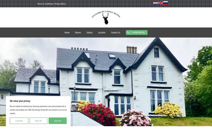 Screenshot of glenorchylodge.co.uk