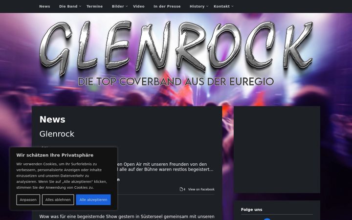 Screenshot of glenrock.info