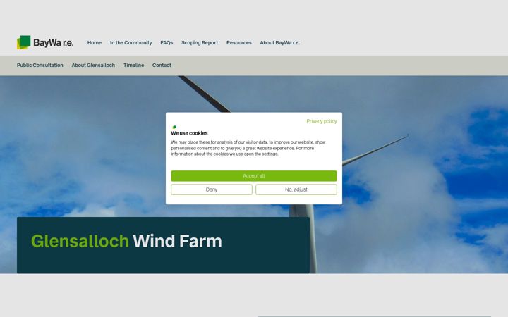 Screenshot of glensalloch.co.uk