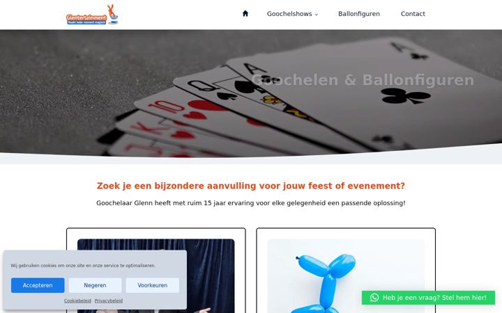 Screenshot of glentertainment.nl