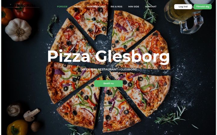 Screenshot of glesborgpizza.dk