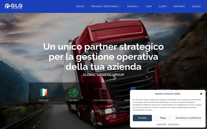 Screenshot of glglogistics.it
