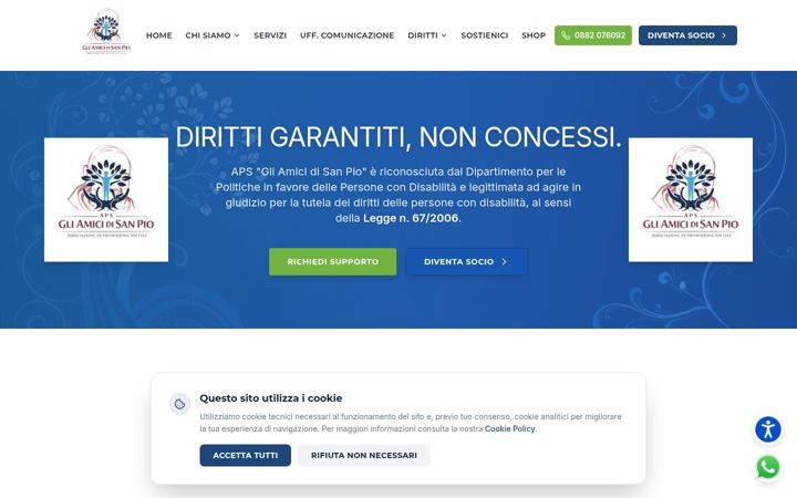 Screenshot of gliamicidisanpio.org
