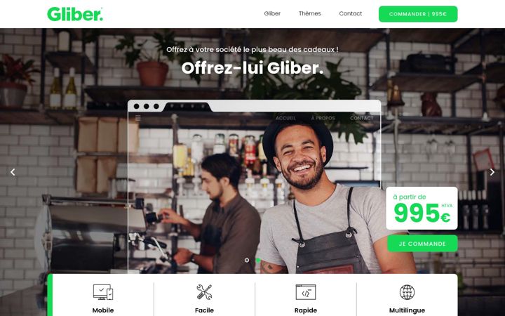 Screenshot of gliber.com