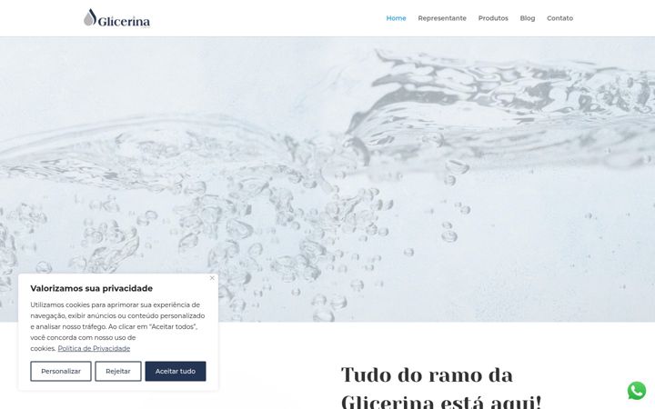 Screenshot of glicerina.com.br