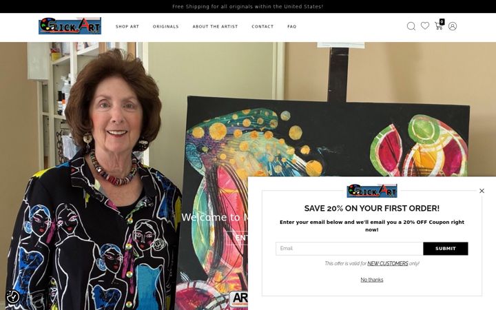 Screenshot of glickart.com