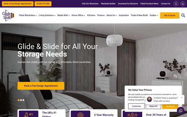 Screenshot of glideandslide.co.uk