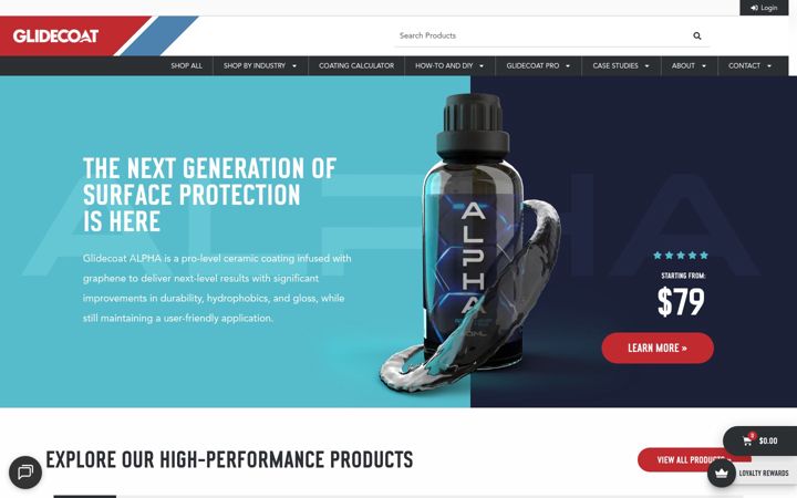 Screenshot ta' glidecoat.com