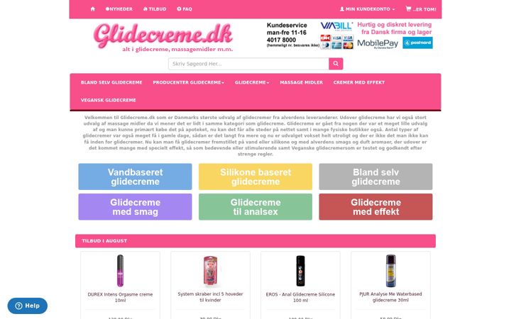 Screenshot of glidecreme.dk