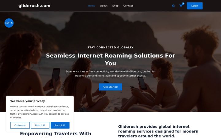 Screenshot of gliderush.com
