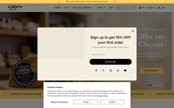 Screenshot of gligora.com