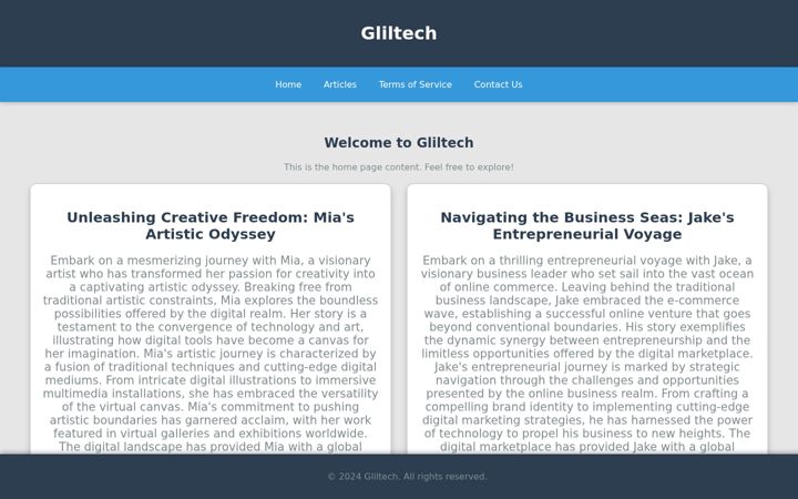 Screenshot of gliltech.com