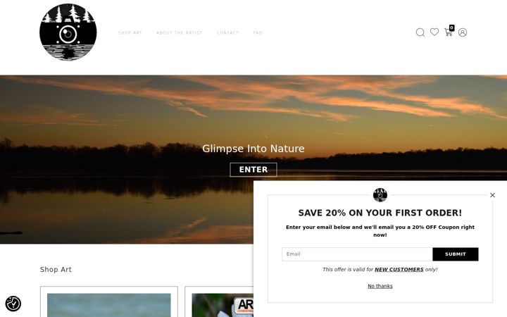 Screenshot of glimpseintonature.com