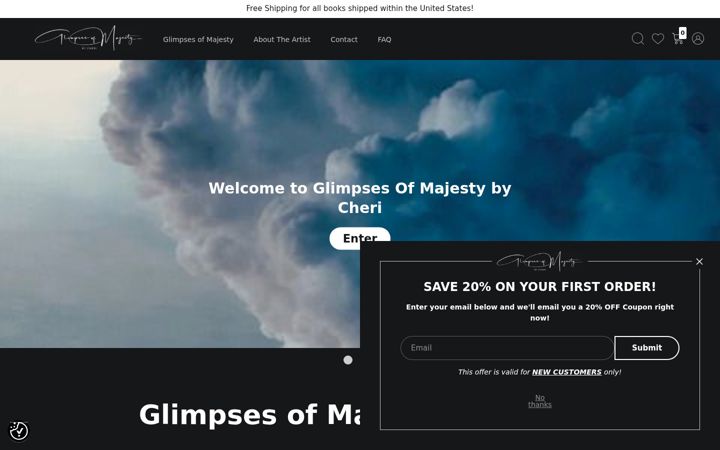 Screenshot of glimpsesbycheri.com