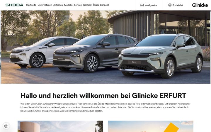 Screenshot of glinicke-erfurt.skoda-auto.de
