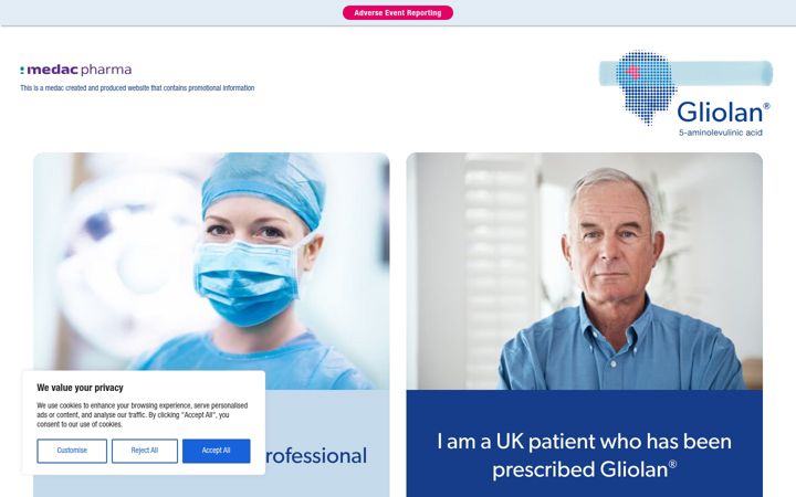 Screenshot of gliolan.co.uk