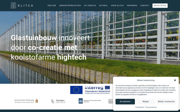 Screenshot of glitch-innovatie.eu