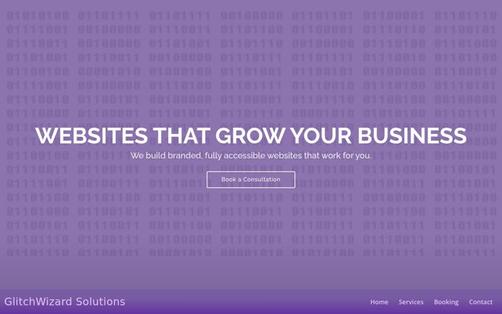 Screenshot of glitchwizardsolutions.com