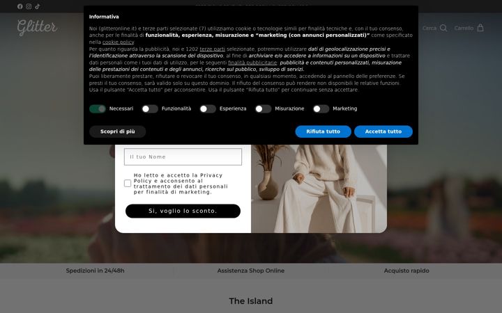 Screenshot of glitteronline.it