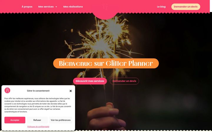 Screenshot of glitterplanner.fr