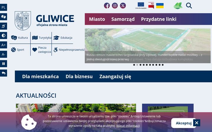 Screenshot of gliwice.eu